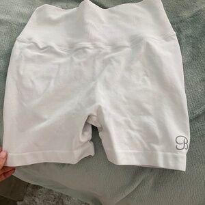 Bombshell Sportswear White Scrunch Shorts